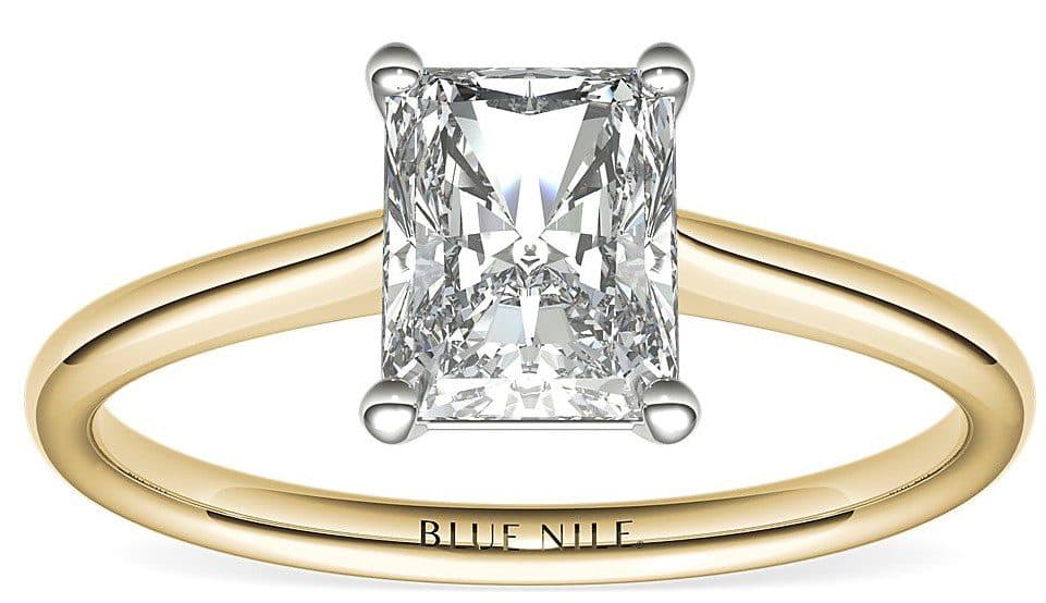 Petite Solitaire Engagement Ring in 18k Yellow Gold Blue Nile