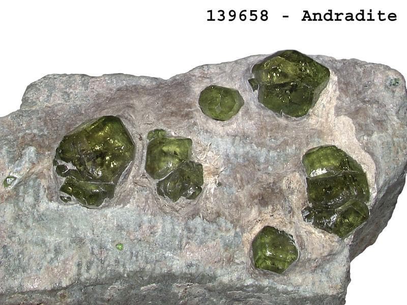 Raw green andradite crystal