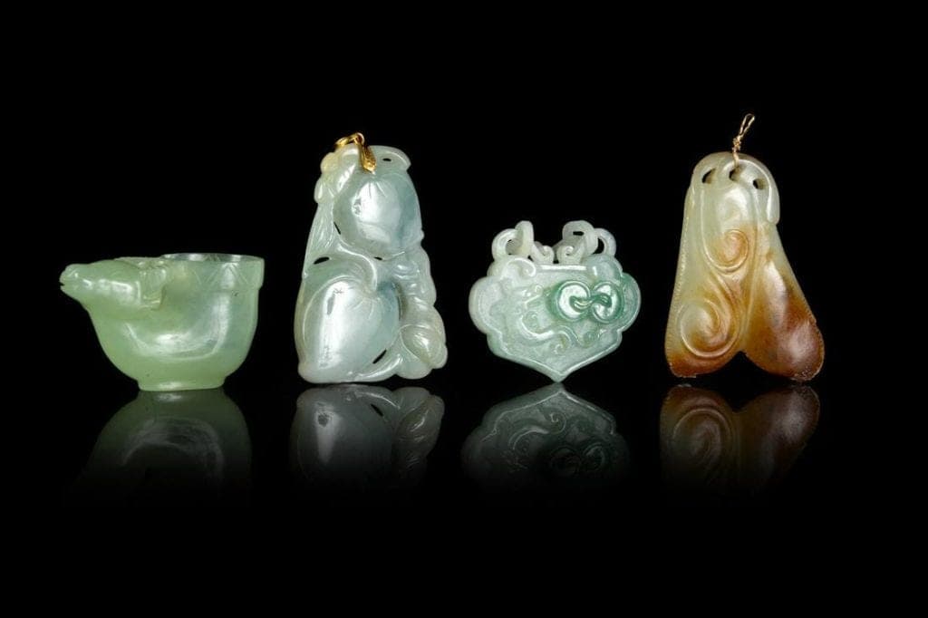 jadeite and serpentine carvings