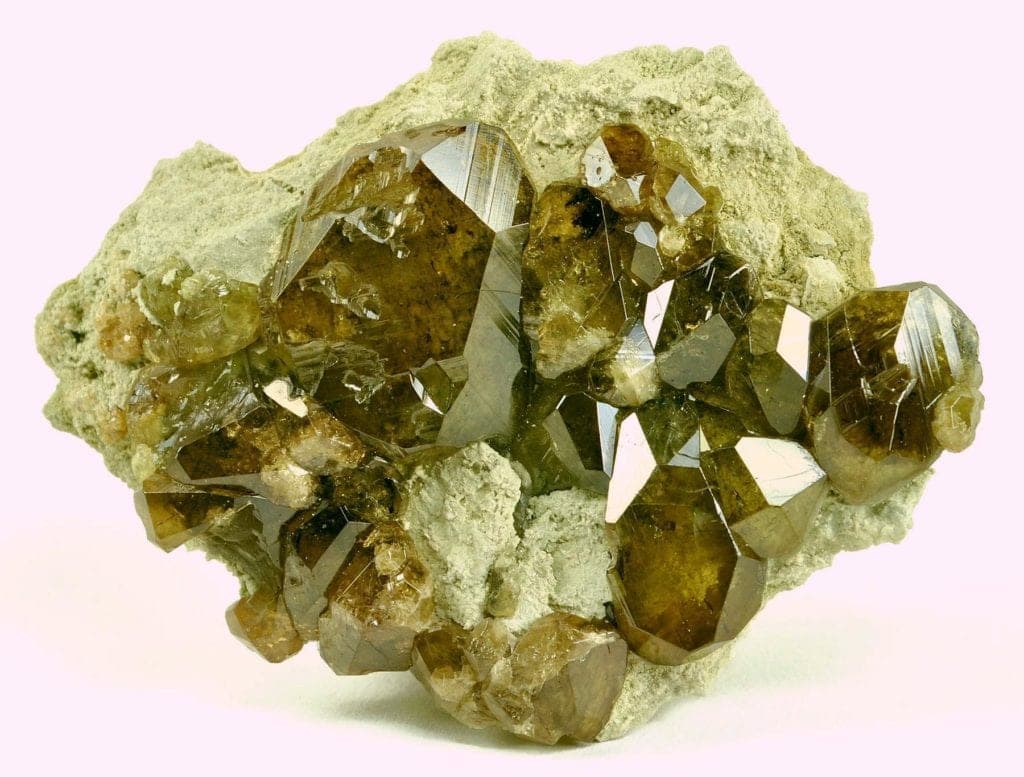 topazolites in matrix - Madagascar