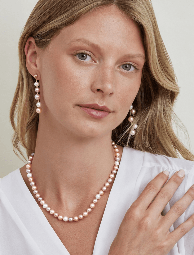 Tahitian black pearls necklace