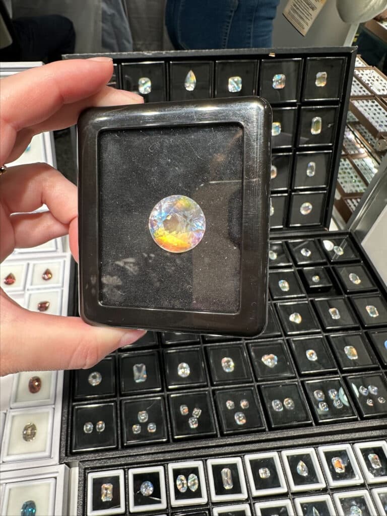 collection of Madagascan rainbow moonstone